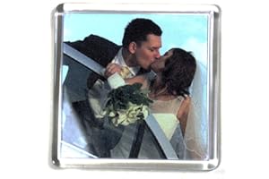 PC3721® Magnete per Frigorifero Grande per Foto in Acrilico Trasparente Bianco 70 x 45 mm Inserto C1108 (25 Pezzi)