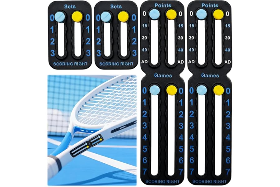 2PCS Tennis Padel Score Counter, Portable Tennis Score Keeper Racquet Score,Portable Tennis Scoreboard Set, Lightweight Mini Ball Paddle Score Board Counter for Enthusiast Professional Trainer