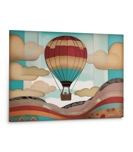 Quadro Su Tela Mongolifiere Colorate Per Cameretta - Stampa XXL 50x70 Cm, 4 Pannelli, Pronto Da Appendere