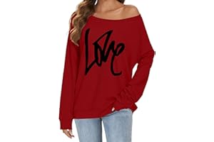 Gosunny Schulterfreies Oberteil Damen Langarm Pullover Lässige Sweatshirt Causal Elegant Bluse