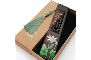 Heymila Marque-page en bois - Cadeau d'adieu pour collègues, changement d'emploi, retraite, hommes, femmes, cadeaux de remise de diplôme pour employés, éducateurs, enseignants | Idée cadeau (fleur de