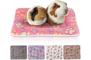 ‎SBAYOOL Sbayool 5 Stück Meerschweinchen Fleecedecken, Kralle oder Herzform Muster Kleintier-Plüschbett, warme Flauschige Welpendecke für Kätzchen, Kaninchen, Chinchillas, Frettchen, Hamster 32×25cm
