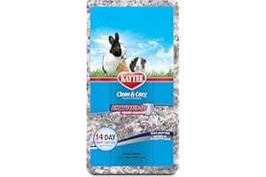 Kaytee Clean & Cozy para Animales Pequeños, Ratones, Jerbos, Roedores, Hámsteres, Camas para Conejos, Control de Olores Fuertes, Lecho de Papel Súper Absorbente, 99,9% Libre de Polvo, 24.6 litros