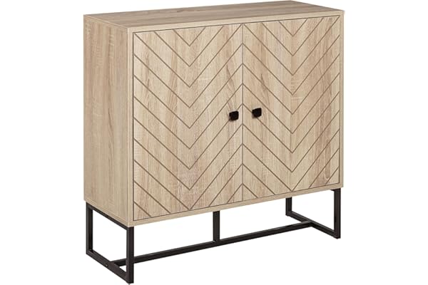 HOMCOM Aparador de Cocina Armario Buffet con 2 Puertas y Estantes Armario de Almacenaje para Comedor Salón Dormitorio Estilo 
