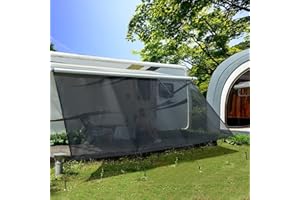 Dulepax Pare-Soleil pour Camping-Car Auvent Capri Sun Blocker Paroi Avant 2,2 m x 3,35 m Pare-Soleil Universel pour Auvent de Caravane avec Kits Complets