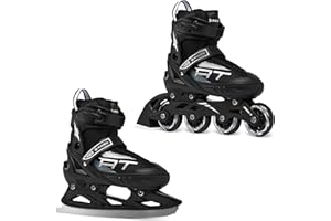 Raven Profession - Patines para niñas y niños, Adultos - 2 en 1 con Ruedas y Cuchillas de Hielo - Ajustables