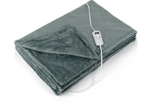 PROFI CARE ProfiCare® PC-WZD 3061 koc elektryczny z timerem, 1-9 godzin, szybkie nagrzewanie, 10 stopni, można prać w pralce w temperaturze do 40°C, koc elektryczny, ok. 130 x 180 cm, dla kojącego ciepła