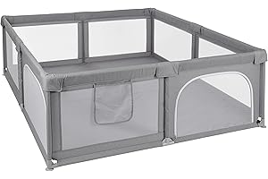 MS Plac zabaw dla dzieci XXL - 180x200 Bezpieczny, Z koczami i oknem netto