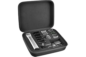 GWCASE Haarschneidemaschine Tasche für Philips Multigroom Series 7000 5000 Barttrimmer und Haarschneider, Rasierer Herren Koffer Hülle für Anbaugeräte Trimmer (nur Box) -Schwarzes Innen