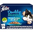 FELIX Doubly Delicious Ocean Recipes Wet Cat Food 12x100g (Pack of 4)