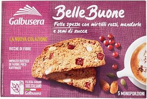 Galbusera Belle Buone Fette Biscottate Mirtilli Rossi e Mandorle 200g