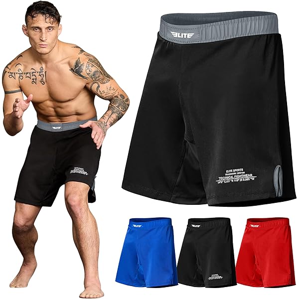 With Slits GITANA FIGHTWEAR 'Shadow' Kids MMA Fight Shorts - No-Gi BJJ - View #13