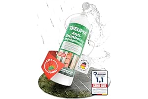 Treufix - Anti-Grünbelag Imprägnierung | Steinimprägnierung [2in1-Formel] 1L für ca. 20 – 30m² zum dauerhaften Schutz vor Algen, Grünbelag, Grünspan, Flechten und Pilzen | Made in DE