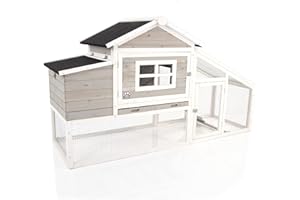Chicken Coop with Run in Grey By Cozy Pet Hen House Poultry Coup Rabbit Hutch Ark Nest Box CC11GR (We do not ship to the Channel Islands.)