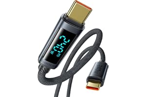 toocki 240W USB C kabel, 2M snabbladdningskabel PD 3.1 med LED-skärm