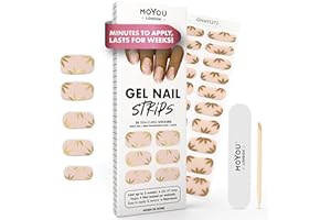 MOYOU LONDON Autocollants auto-adhésifs pour ongles en Gel Semi-durci, lampe UV/LED requise, 20 enveloppes de vernis à ongles en Gel, autocollants pour Nail Art - When in Rome