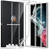 LK Schutzfolie für Samsung Galaxy S22 Ultra, 3 Stück Schutzfolie[Nicht-Glas], Vollständige 3D-Gewölbte Fingerabdruck-ID Displ