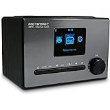 Metronic 477260 draadloze internetradio, 5 W, kleurendisplay, USB-aansluiting, audio-ingang, dual-alarm, tijdweergave, line-o