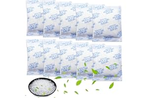 Hshenjhu 10 Stück Trockenmittel, 25 g Silicagel Beutel pro Packung Lebensmittelqualität, Wiederverwendbare Trockenmittelbeutel, Silica Gel Silicagel Beutel für die Entfeuchtung