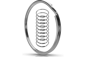 FUCHS-VERSANDHANDEL Porte-clés 50mm - 10 pièces | acier trempé | nickelé | couleur argent