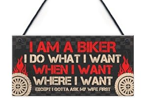 Red Ocean BIKER Gifts For Men Gift For Motorbike Motorcycle Lovers Garage Man Cave Sign Gift For Dad Grandad Son Brother