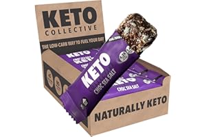 ‎KETO COLLECTIVE Keto Collective Keto Riegel - NEUES REZEPT - 15x40g I 3g Netto-Kohlenhydrate I Low Carb Snacks I Ketogene Lebensmittel I Natürliche Zutaten I Proteinquelle I Keto Snack I Glutenfrei I Vegan