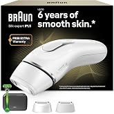 Braun Silk&middot;expert Pro 5 Pulsed Light Epilator, PL5145, White/Silver | Alternative to Laser Epilator for Men, Home Hair Remova