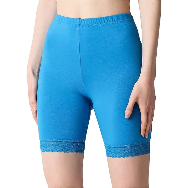 INNERSY Korte fietsbroek voor dames, met kant, anti-schuren, dijen, onderbroek, licht, 1 wit., S