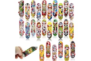 YSBCNK 18 Pcs Finger Skateboards, Finger Skate Toys, Finger Mini Skateboard, Skateboard Fingerboard Finger Skate Boarding Skatepark Toy for Children Ideal for Christmas Party Bags