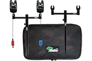 ‎ANGEL-BERGER Angel-Berger Magic Baits Black Quick Rod Pod mit Tasche Bissanzeiger Rutenauflage Bobbin