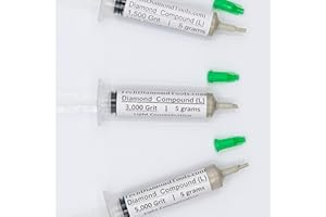 TechDiamondTools Diamant-Polierpaste Set mit 3 Spritzen x 5 g (L), Polierpaste für Knüpfmasse, Größen 1500, 3000, 5000, Mesh – mit Licht (10%) Konzentration von Diamantpulvern