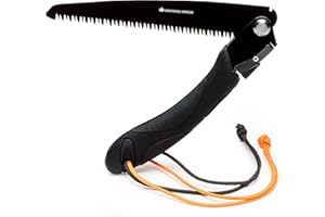 Scie Pliante avec Lame Dentée en Acier de 20 cm et Poignée en TPR - Scie à élaguer de The Friendly Swede - GARANTIE A VIE (Noir)