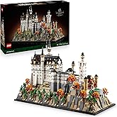 LEGO Architecture Neuschwanstein Castle - DIY Display Model Kit for Adults - incl. Towers, Courtyards & a Detailed Interior -