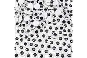TOAOB THE ONE AND ONLY BABY TOAOB 300 Piezas 12 mm Adhesivos Ojos Móviles Negros de Plástico Redondo Autoadhesivo Utilizados para Manualidades de Scrapbooking Accesorios