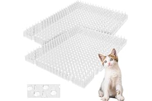 Kyrieval 42 x 32 cm Thorn Grid Against Cats - Cat Repellent Mat for Indoor and Outdoor Use Cat Repellent Garden, Anti-Cat Cat Repeller for Garden, Beds and Balcony Edges (Pack of 16)