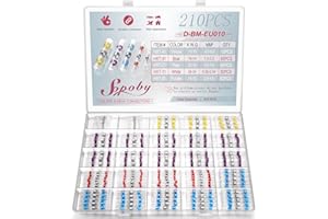 210PCS Joint de Soudure Connecteur de Fil, Sopoby Thermorétractables Souder Bout à Bout Seal Connecteurs Electriques Isolés Etanche Marine Automobile