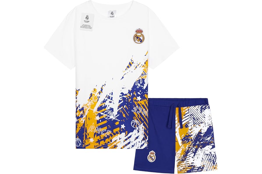 Get Trend Pyjamas for Boys Teens Short Football PJs Set Breathable Nightwear Loungewear Jammies Sleepwear Boys Gifts