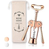 Unibloom Edler Korkenzieher - Weinöffner aus Edelstahl in modernem Design - Flaschenöffner für Wein & Prosecco mit…