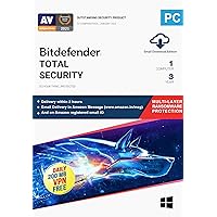 Bitdefender - 1 Computer,3 Years - Total Security | Windows | Latest Version | Email Delivery in 2 Hours- No CD |