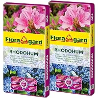 Floragard Rhodohum 2x40 L • Spezialerde • für Rohododendron, Azaleen, Blaubeeren und andere Moorbeetpflanzen • zur…