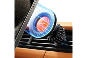 JOYROOM Porta Cellulare Auto per MagSafe, 360° Rotazione & Gancio Metallico, Supporto Magnetico Telefono per Presa d'Aria per iPhone 15 14 13 12/Samsung/Huawei ecc. -Arancione