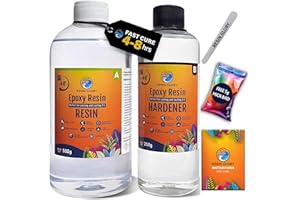 Resin Glory 750g 4h Fast Cure Epoxy Resin Kit - Crystal Clear, Food Safe, UV Stable for Crafts, Jewellery, Wood, Coasters, Mould Casting - Low Viscosity, Self-Levelling for Beginners & Pros