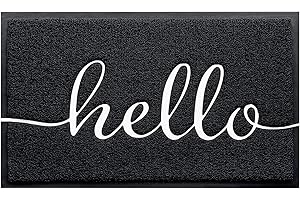 comfoyar Zerbino Ingresso Casa, Tappeto per Casa Antiscivolo PVC Durevole Lavabile, Hello Ciao Zerbino Anteriore per Esterni Ingresso Porta, Corridoio (45 x 75 cm)