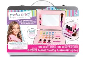 Make It Real All-in-One Make-up-Set für Mädchen – Kosmetik-Starterset inklusive Spiegel, Pinsel, Lipgloss, Lidschatten, Nagellack und vieles mehr - Geschenke für Lückenkinder
