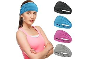 ‎SUKEEN Sukeen Kühlende Workout-Stirnbänder für Damen und Herren, breit, dehnbar, rutschfest, feuchtigkeitsableitendes Haarband, Sport, Laufen, Schweißbänder