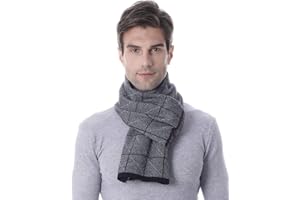 Panegy Echarpe Homme Hiver Longue en Cachemire d'imitation ¨¤ Carreaux Chaude avec Franges Epaisse Doux 180 * 30cm