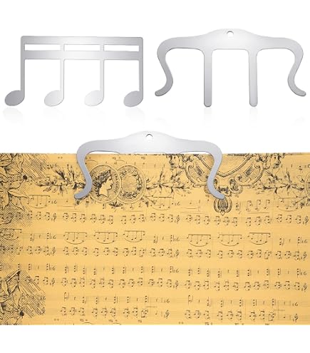 KQRZG 8 Pinces Pour Livre De Partition - Clips Musique Piano Pupitre Noir