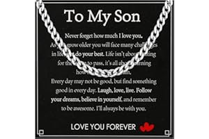 ARETAS Artas Mens Cuban Chain Necklace Gifts for Dad Daddy Papa Son Men Boys Him Father Day Birthday Jewellery Presents from Son Daughter Kids