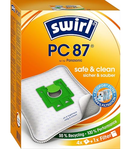 PakTrade 10 Premium Sacs Aspirateur pour Panasonic MC-E 7010, MC-E 7011, MC- E 7012, MC-E 71, MC-E 7100, MC-E 7101, MC-E 7102, MC-E 7103, MC-E 7113, MC-E 7140