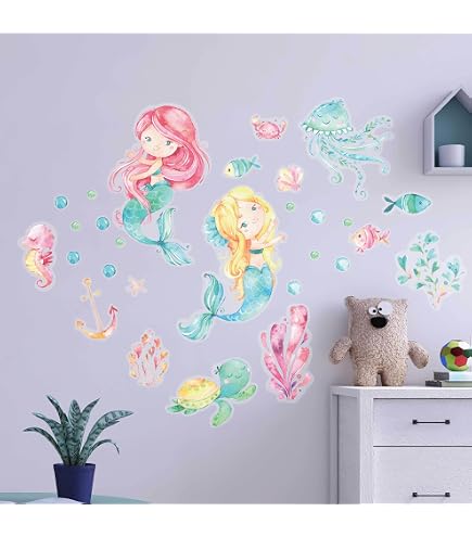 Samunshi Wandtattoo Pirateninsel – Bunter Wandaufkleber Fürs Kinderzimmer, 130x30 Cm, Leicht Entfernb